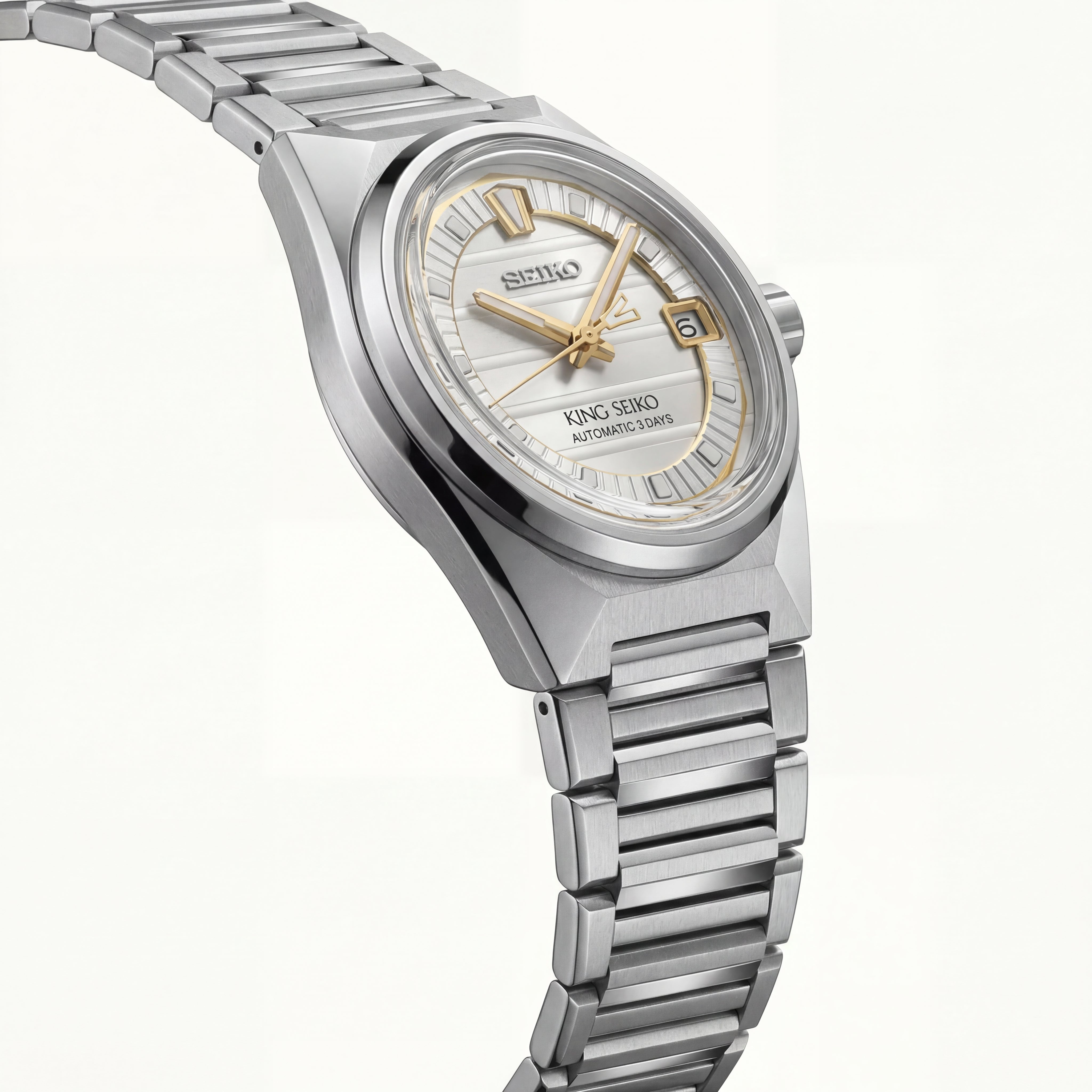 Classic Ice White Automatic Steel Watch – 3-Day Power Reserve
