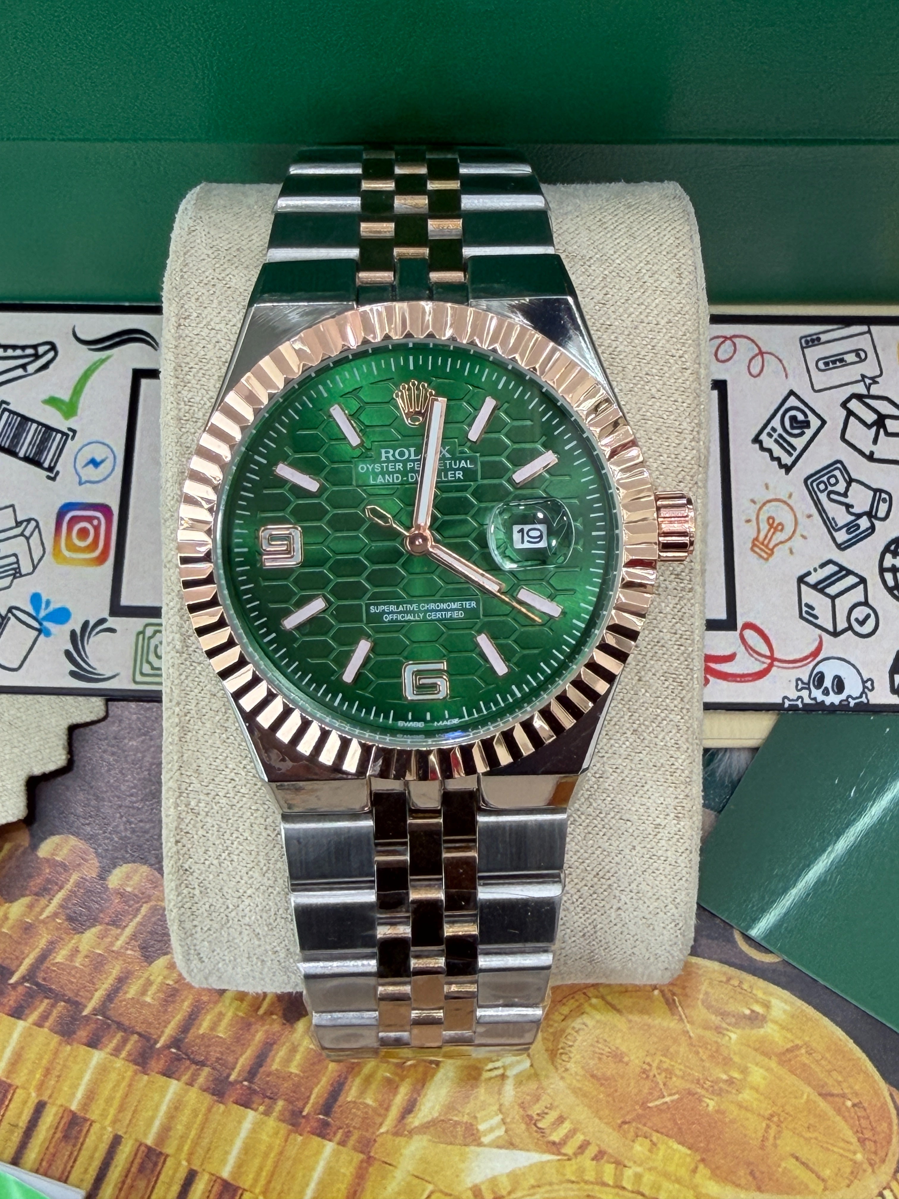 Premium Green Dial Luxury Watch – Men