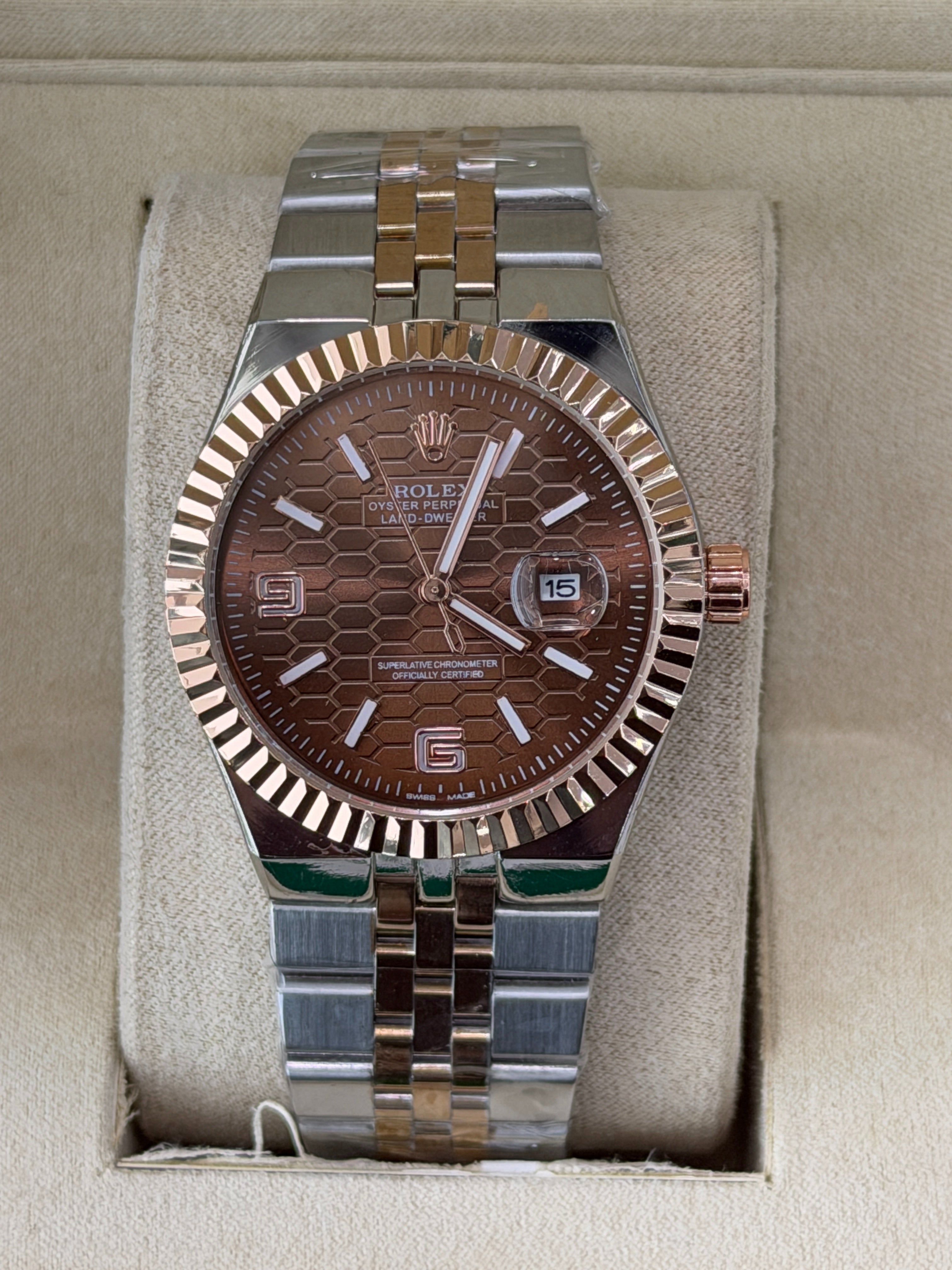 Premium Rose Gold Dial Luxury Watch – Men