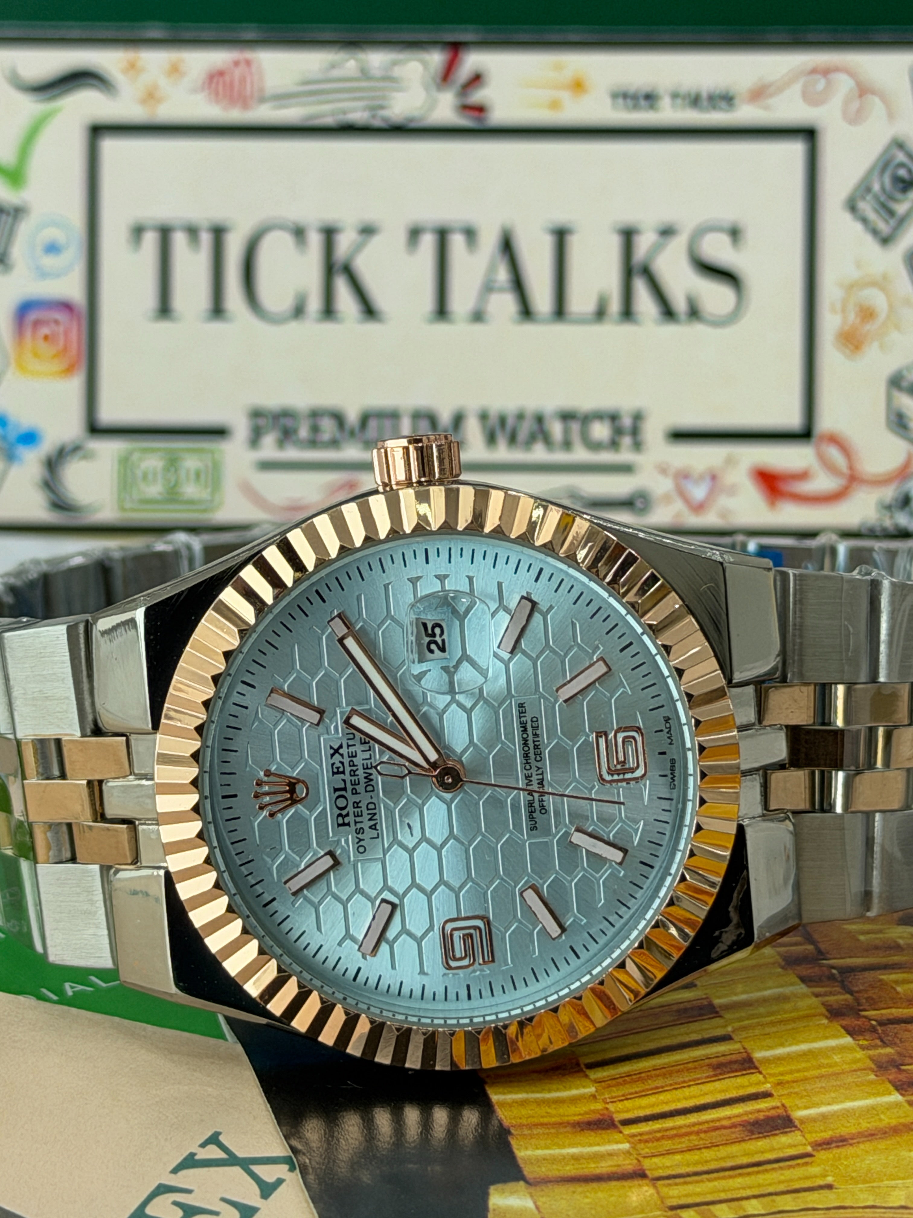 Premium Ice Blue Dial Luxury Watch – Men