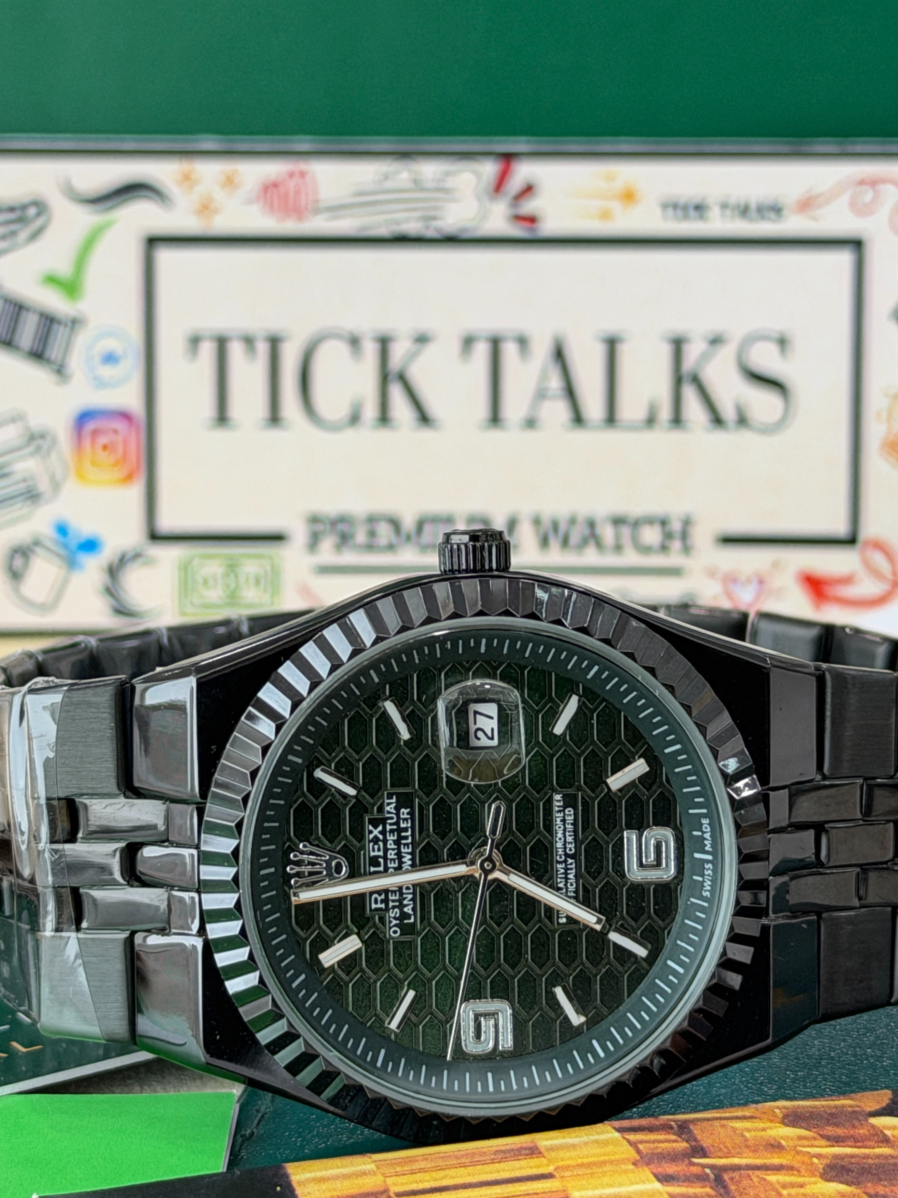 Premium Black Dial Luxury Watch – Men