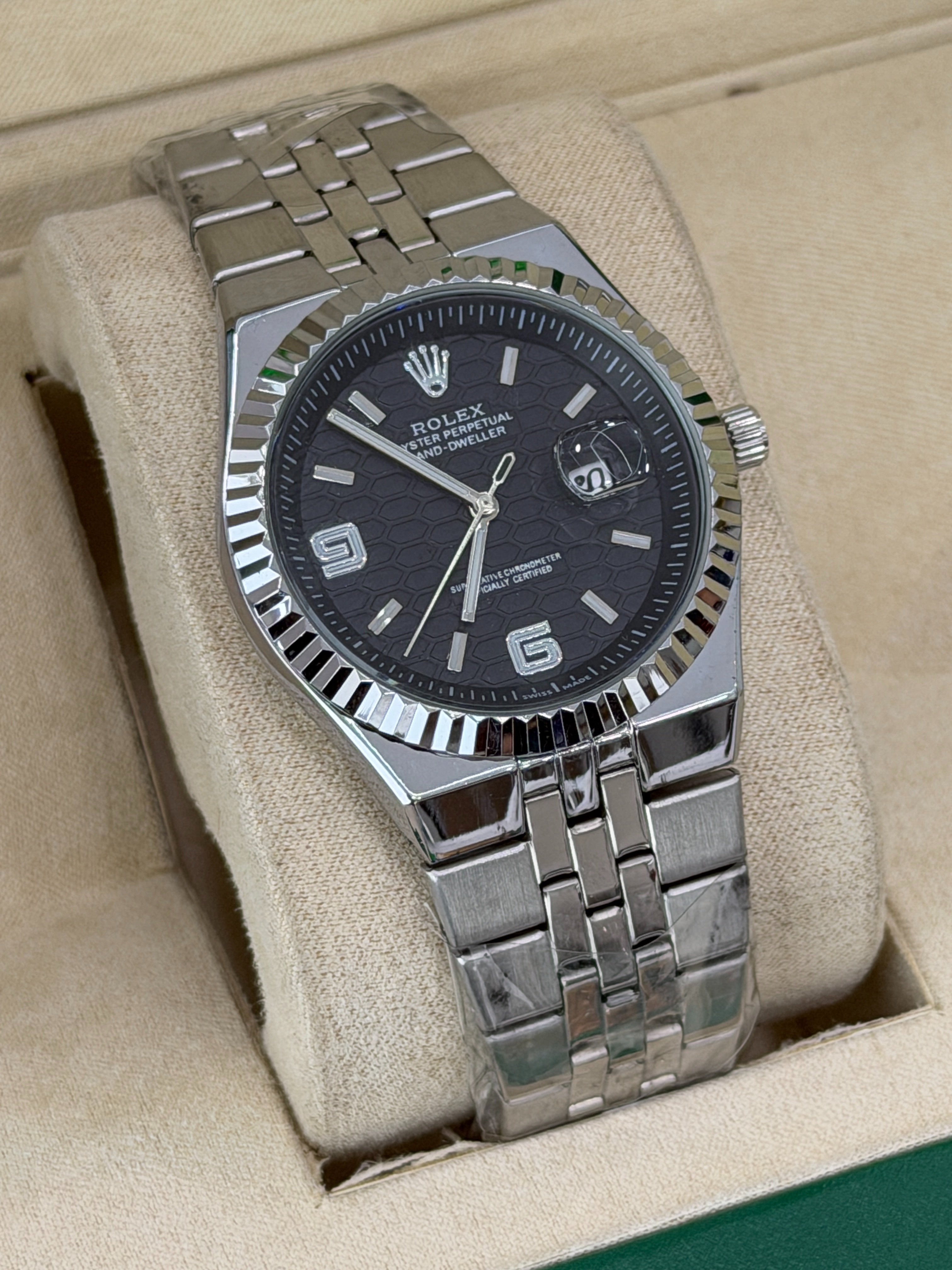 Premium Black Dial Luxury Watch – Men