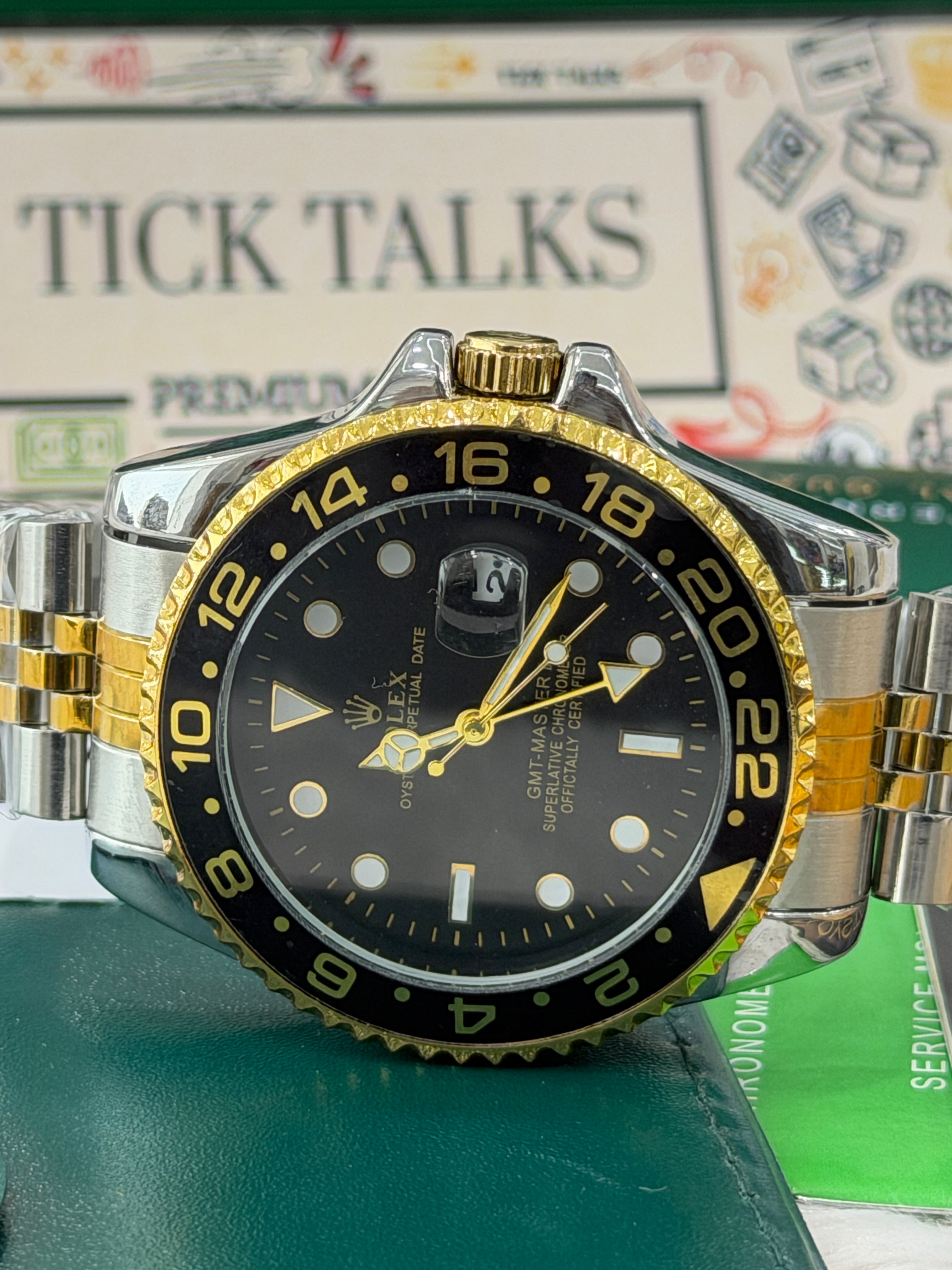 Premium Two-Tone GMT Style Watch – Men