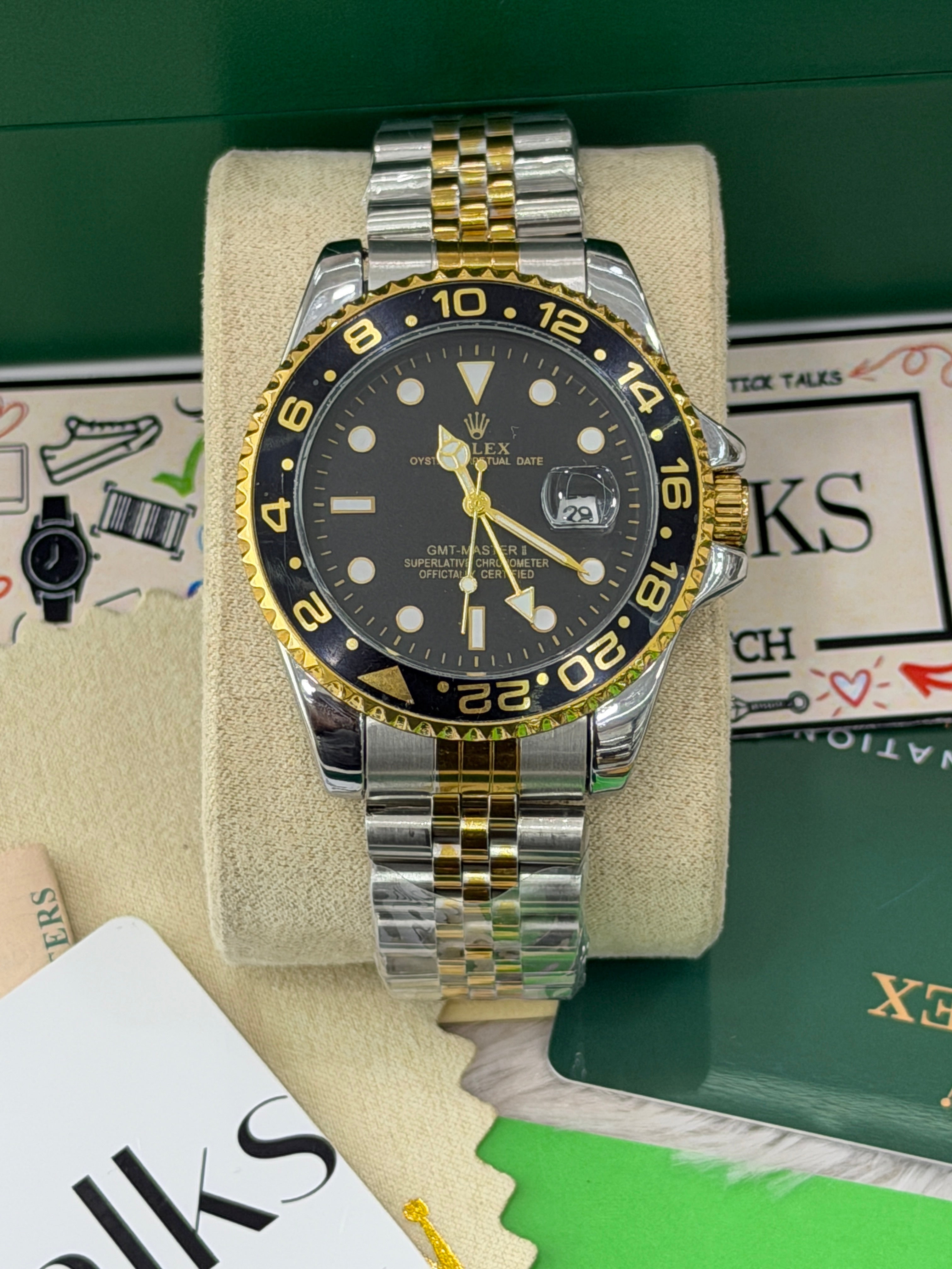 Premium Two-Tone GMT Style Watch – Men