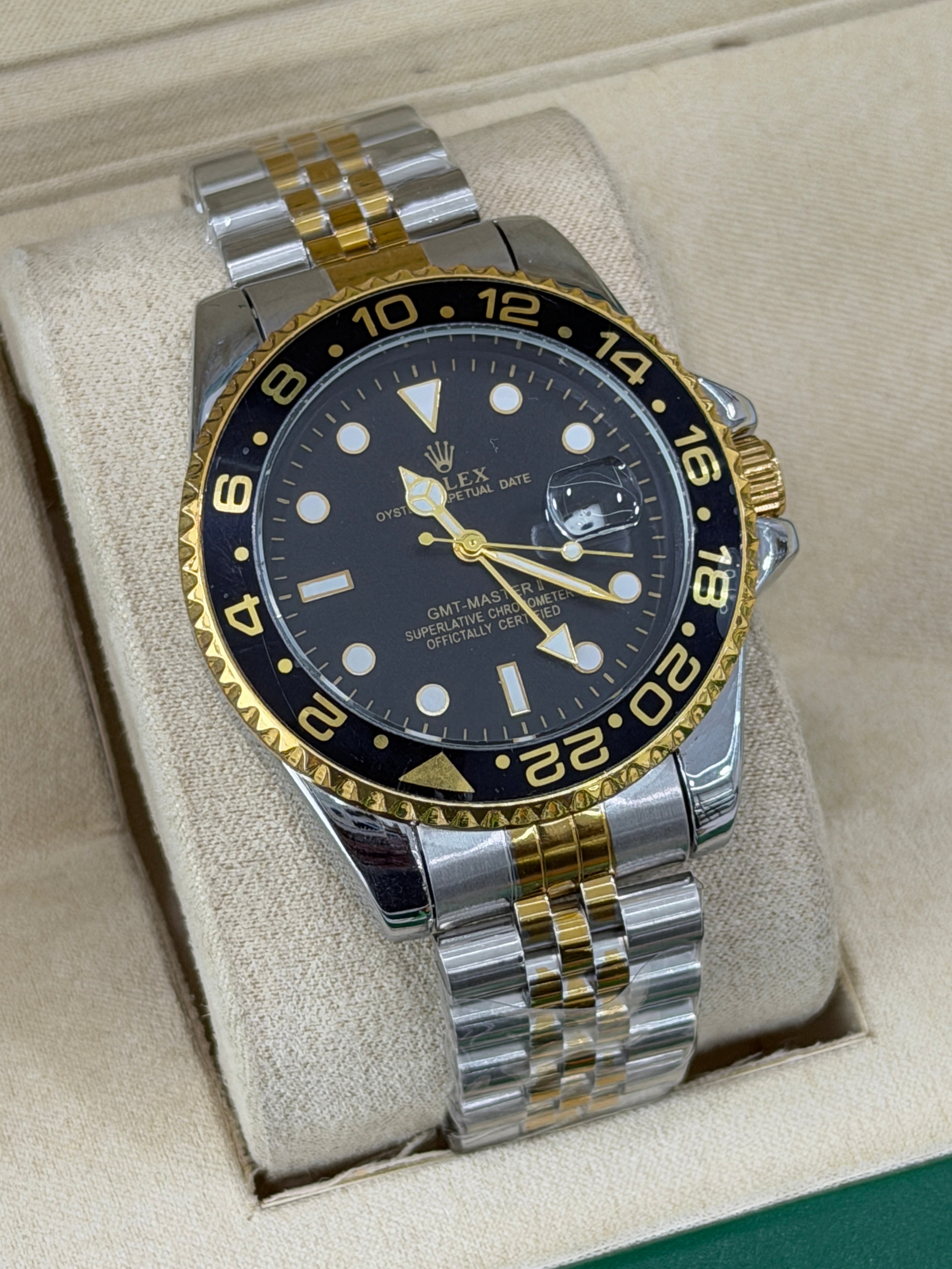 Premium Two-Tone GMT Style Watch – Men