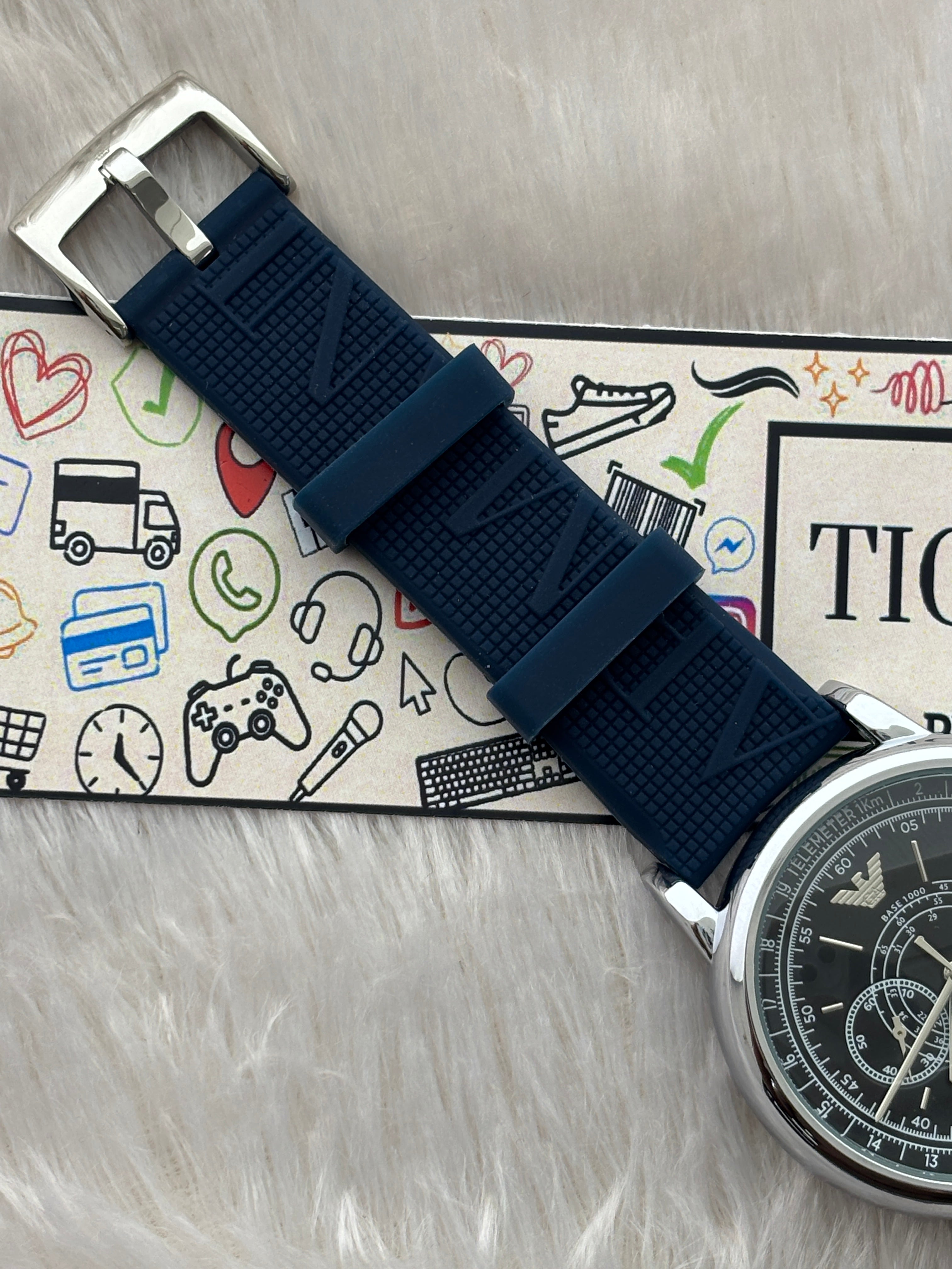 Premium Blue Chronograph Style Watch – Men