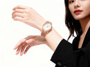 LINJIE Luxury Rose-Gold Crystal Mesh Women’s Watch