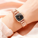 Women’s Elegant Rose-Gold Square Dial Bracelet Watch