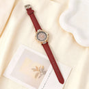 Women’s Luxury Rose-Gold Floral Crystal Dial Watch