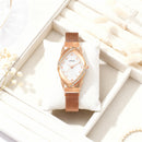 LINJIE Luxury Rose-Gold Crystal Mesh Women’s Watch
