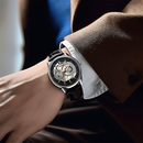 Men’s Luxury Skeleton Dial Mechanical-Style Watch