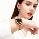 Women’s Elegant Rose-Gold Square Dial Bracelet Watch
