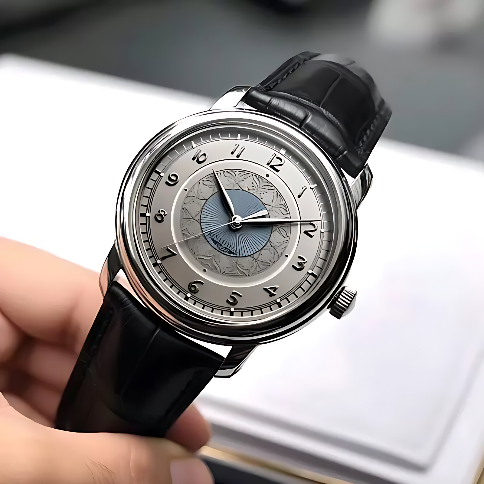 Men’s Classic Silver Vintage Arabic Dial Watch