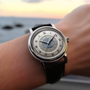 Men’s Classic Silver Vintage Arabic Dial Watch