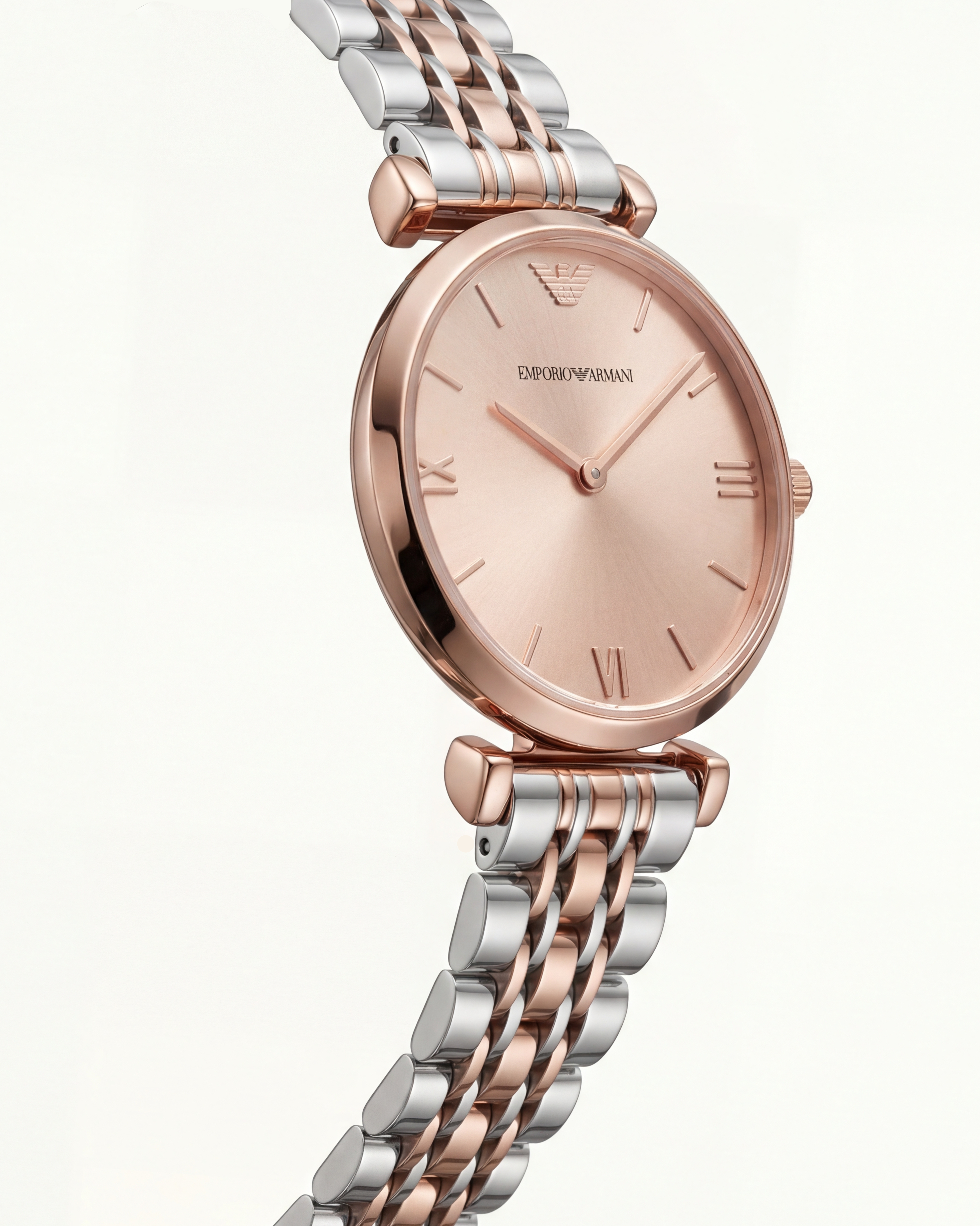 Blush Harmony Minimal Watch – Two-Tone Rose Edition
