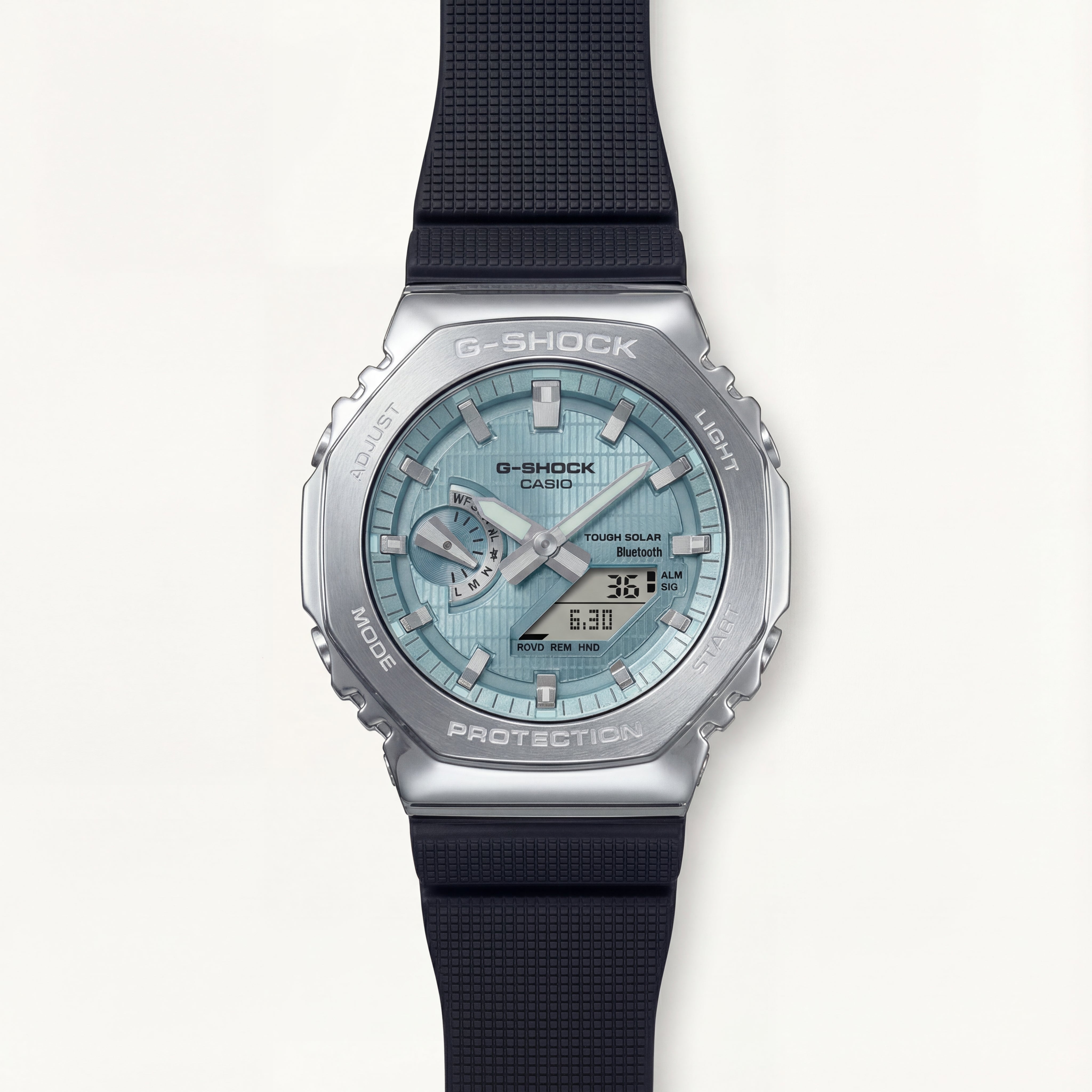 Ice Blue Hybrid Solar Sports Protection Watch