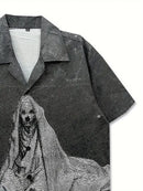 Men's Novelty Skeleton Pattern Print