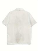 Men's Casual Floral Earth Laughs Print Shirt