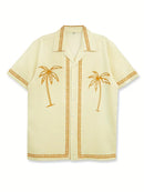 Men's Casual Palm Tree Beach Shirt