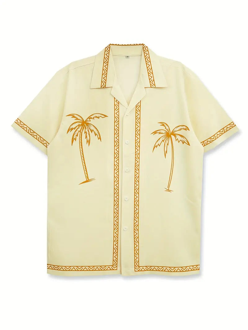 Men's Casual Palm Tree Beach Shirt