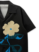 Men's Casual Bottom Plate Flower Shirt