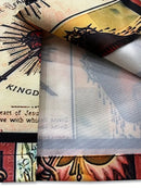 Men's Casual Love & Cross Print Button Shirt