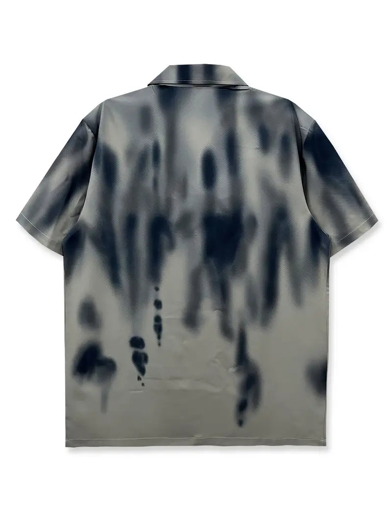 Men's Casual Tie-Dye Splatter Print Shirt