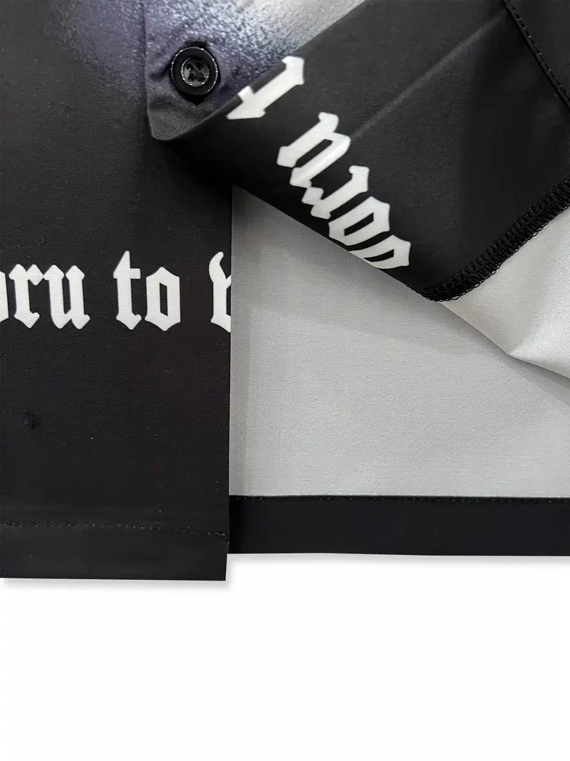 Men's Casual Dark Elements Abstract Shirt