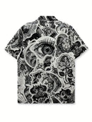Men'S Floral Beach Retro Sketch Shirt