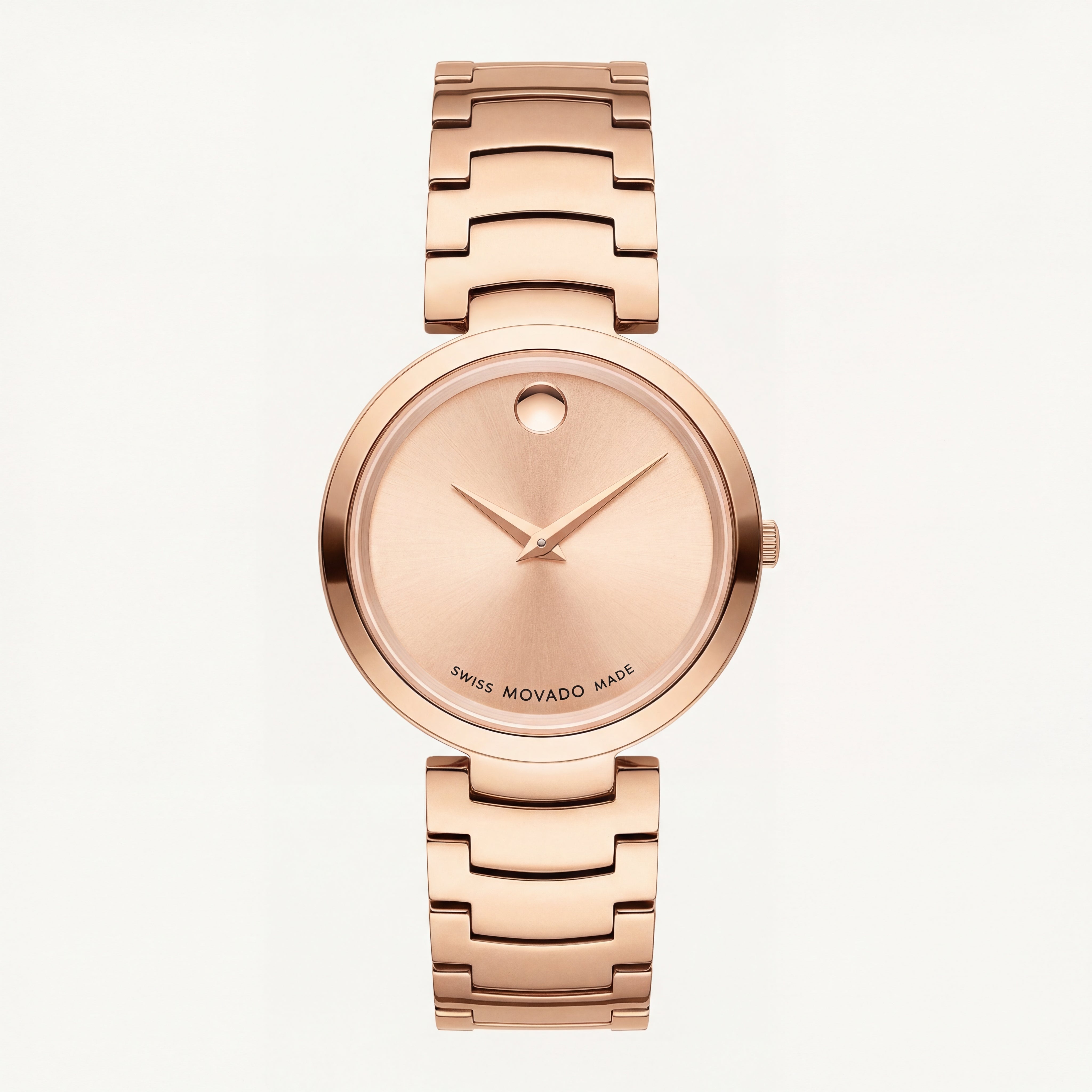 Rose Gold Minimalist Champagne Sunray Dial Luxury Bracelet Watch – Women