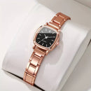Women’s Elegant Rose-Gold Square Dial Bracelet Watch