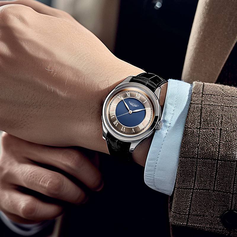 Men’s Luxury Roman Dial Classic Blue Watch