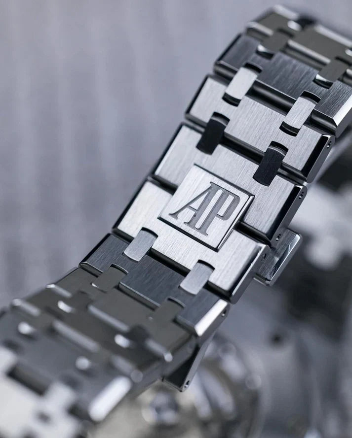 Premium Silver Stainless Steel Automatic Watch Black Textured Dial Octagonal Bezel Classic Luxury Watch – Men